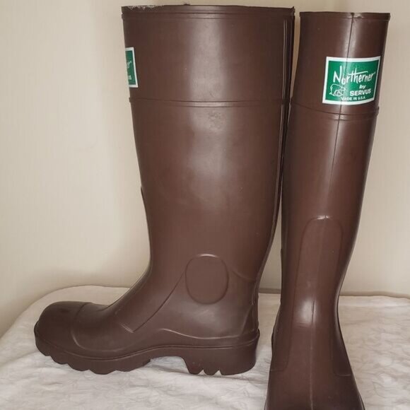 Vintage Brown Gumboots Rain Wellies - Picture 5 of 7